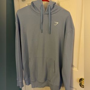blue gymshark sweatshirt